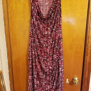 Knee length patterned business casual dress